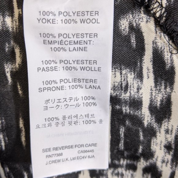 J. CREW Blurred Ikat 3/4 Sleeve Top Blouse sz 2 - Picture 10 of 10